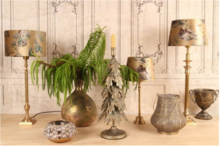 Windlicht bloemen Ø 17 cm goud ijzer | Dutch Style | 11347404 2