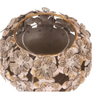 Windlicht bloemen Ø 17 cm goud ijzer | Dutch Style | 11347404 3