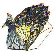 Clayre & Eef | Tiffany Tafellamp Blauw, Groen 32x35x30 cm E14/max 1x40W | 5LL-6044