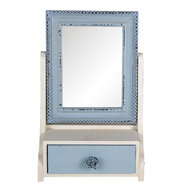Clayre & Eef | Staande Spiegel Blauw 25x14x38 cm | 62S242