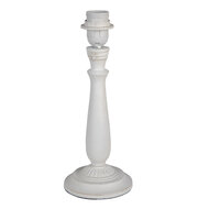 Clayre &amp; Eef   | Lampenvoet Tafellamp Wit &oslash; 12x31 cm E27/max 1x40W | 6LMP740