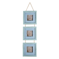 Clayre & Eef | Fotolijst Blauw 16x2x64 cm /(3) 7x7 cm | 2F0877