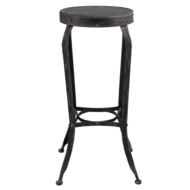 Clayre & Eef | Barkruk Zwart 37x37x72 cm | 5Y0392