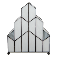 Clayre & Eef | Tiffany Tafellamp Wit 30x4x25 cm E14/max 1x40W | 5LL-6119