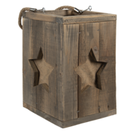 Windlicht 19*19*28 cm Bruin | 6H2086 | Clayre & Eef 1