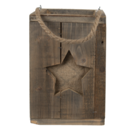 Windlicht 19*19*28 cm Bruin | 6H2086 | Clayre & Eef 2