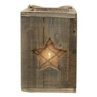 Windlicht 19*19*28 cm Bruin | 6H2086 | Clayre & Eef 3