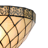 5LL-1138 Wandlamp Tiffany Beige, Bruin 30*15*20 cm E14/max 1*40W 30*15*20 cm E14/max 1*40W Creme | 5LL-1138 | Clayre & Eef