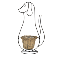 5Y0987 Bloempot Binnen Hond Zwart 35*22*67 cm 35*22*67 cm Zwart | 5Y0987 | Clayre & Eef