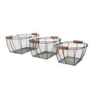 6Y4660 Opbergmanden Set van 3 Bruin 35*26*14 cm 35*26*14 / 31*22*13 / 27*19*12 cm Bruin | 6Y4660 | Clayre & Eef 1