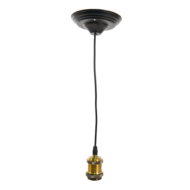 5LL-95GO Snoerpendel Goudkleurig, Zwart 150 cm E27/max 1*60W 150 cm E27/max 1*60W Goudkleurig | 5LL-95GO | Clayre & Eef