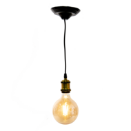5LL-95GO Snoerpendel Goudkleurig, Zwart 150 cm E27/max 1*60W 150 cm E27/max 1*60W Goudkleurig | 5LL-95GO | Clayre & Eef 1