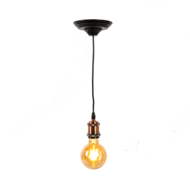5LL-95R Snoerpendel Rood, Zwart 150 cm E27/max 1*60W 150 cm E27/max 1*60W Rood | 5LL-95R | Clayre & Eef 1