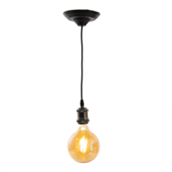 5LL-95Z Snoerpendel Zwart 150 cm E27/max 1*60W 150 cm E27/max 1*60W Zwart | 5LL-95Z | Clayre & Eef 1