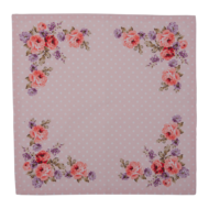 DTR43 Servetten Katoen (set v 6) Roze, Paars 40*40 cm 40*40 cm Roze | DTR43 | Clayre & Eef