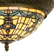 5LL-5351 Plafondlamp Tiffany Beige, Blauw ø 38*19 cm E14/max 2*40W ø 38*19 cm E14/max 2*40W Beige | 5LL-5351 | Clayre & E
