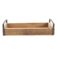Clayre &amp; Eef   | Decoratief Dienblad set van 3 Bruin 35x20x5 / 30x15x5 / 25x10x5 cm | 6H2008