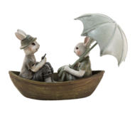 Clayre & Eef | Decoratie Konijn Groen, Bruin, Beige 14x10x12 cm | 6PR3534