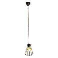 Clayre & Eef | Hanglamp Tiffany Transparant ø 15x115 cm E14/max 1x40W | 5LL-6194
