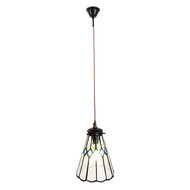 Clayre & Eef | Hanglamp Tiffany Transparant ø 15x115 cm E14/max 1x40W | 5LL-6195