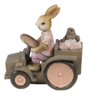 Clayre & Eef | Decoratie Konijn Roze, Beige 13x7x12 cm | 6PR3554