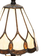 Clayre & Eef | Tiffany Tafellamp Wit ø 14x31 cm E14/max 1x40W | 5LL-5995