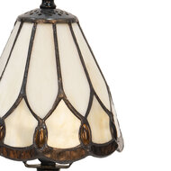 Clayre & Eef | Tiffany Tafellamp Wit ø 14x31 cm E14/max 1x40W | 5LL-5995