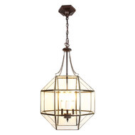 Clayre & Eef | Hanglamp Transparant 35x35x180 cm E14/max 3x40W | 5LL-9342