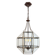 Clayre & Eef | Hanglamp Transparant 35x35x180 cm E14/max 3x40W | 5LL-9342