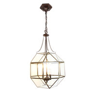 Clayre & Eef | Hanglamp Transparant 35x35x180 cm E14/max 3x40W | 5LL-9342