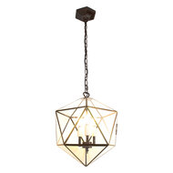 Clayre & Eef | Hanglamp Transparant 30x30x135 cm E14/max 3x40W | 5LL-9344
