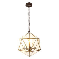 Clayre & Eef | Hanglamp Transparant 30x30x135 cm E14/max 3x40W | 5LL-9344