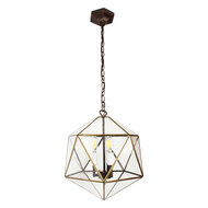 Clayre & Eef | Hanglamp Transparant 30x30x135 cm E14/max 3x40W | 5LL-9344