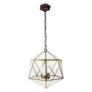 Clayre & Eef | Hanglamp Transparant 35x35x140 cm E14/max 3x40W | 5LL-9345