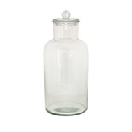 Clayre & Eef | Voorraadpot Deksel Transparant ø 15x35 cm | 6GL3541