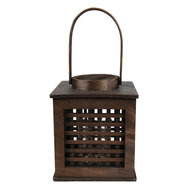 Clayre & Eef | Windlicht Bruin 17x17x20 cm | 6RO0580S