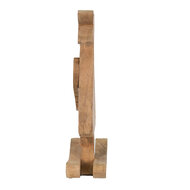 Clayre & Eef | Decoratie Beeld Konijn Bruin, Roze 17x7x30 cm | 6H2151L