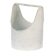 Clayre & Eef | Bloempot Binnen Wit 30x29x40 cm | 6Y4756