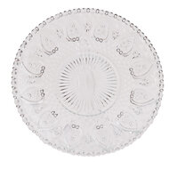 Clayre & Eef | Servies Dinerbord Transparant ø 22x2 cm | 6GL0226