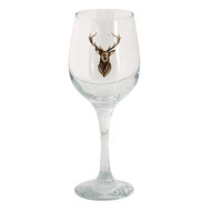 Clayre & Eef | Wijnglas Transparant, Bruin ø 7x21 cm / 300 ml | 6GL4086