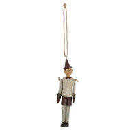 Clayre & Eef | Decoratie hanger Grijs 3x2x12 cm | 6PR0052
