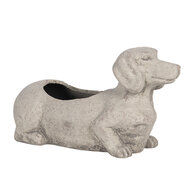 Clayre & Eef | Bloempot Binnen Grijs 24x9x13 cm | 6TE0305