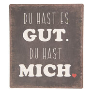 Clayre & Eef | Tekstbord Zwart 13x1x15 cm | 6Y3654D