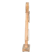Clayre & Eef | Decoratie Beeld Konijn Bruin, Wit 18x6x40 cm | 6H2155