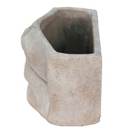 Clayre & Eef | Bloempot Binnen Mond Grijs 26x16x16 cm | 6TE0389L