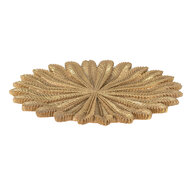 Clayre & Eef | Decoratie schaal Goudkleurig ø 25x1 cm | 6PR4777