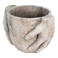 Clayre & Eef | Bloempot Binnen Grijs 25x18x17 cm | 6TE0391L