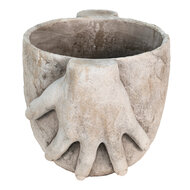 Clayre & Eef | Bloempot Binnen Grijs 25x18x17 cm | 6TE0391L