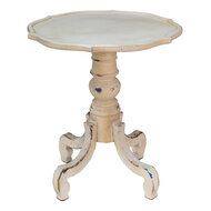 Clayre & Eef | Bijzettafel Wit ø 65x73 cm | 5H0537