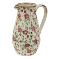 Clayre & Eef | Decoratieve Schenkkan Roze, Beige 20x14x25 cm | 6CE1442M